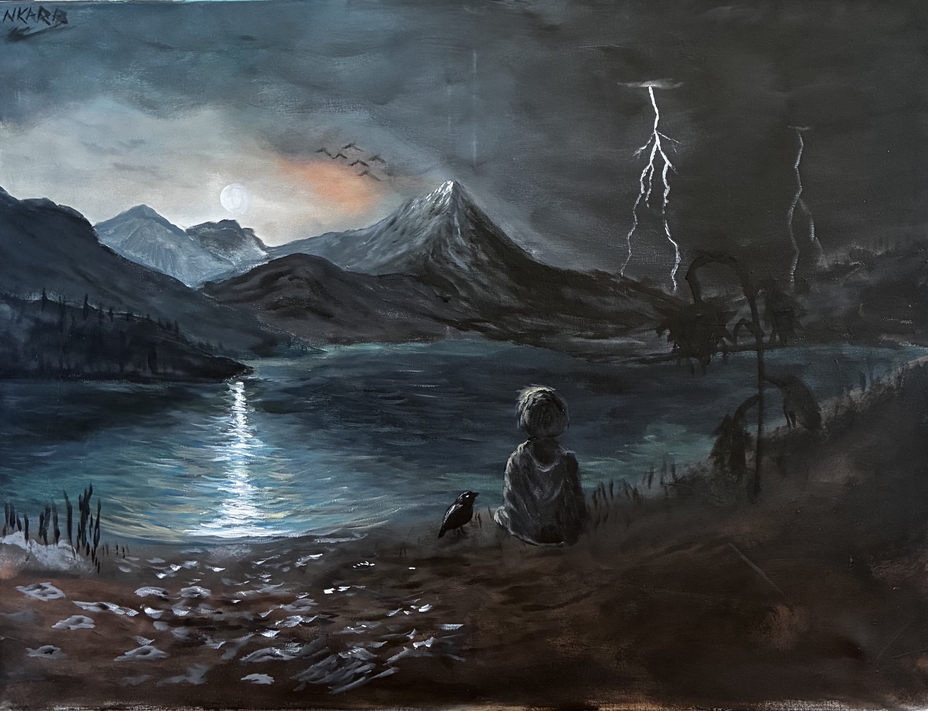 L'enfant qui regardait deux ciels